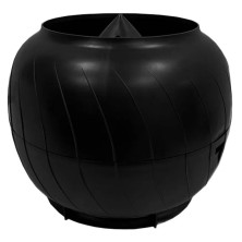 Gervent Вент. дефлектор, 160 мм, черный RAL 9005 Static