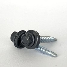HomePro Саморез кровельный 4,8х35 RAL 7024 (250шт/уп) сверло №1
