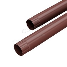 Труба соединительная МЕТАЛЛ ПРОФИЛЬ Foramina PUR 125/100 1м RR 32, коричневый