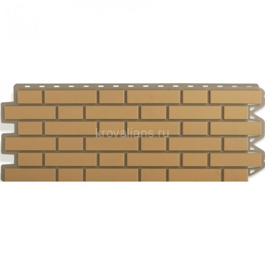 Панель Клинкерный Кирпич БЕЖЕВЫЙ Альта-Профиль (1,220 *0,440м*0,017) 0,48м2 10шт/уп