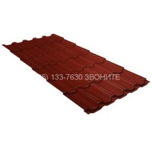 Металлочерепица квинта плюс GL 0,5 Satin RAL 3009 оксидно-красный