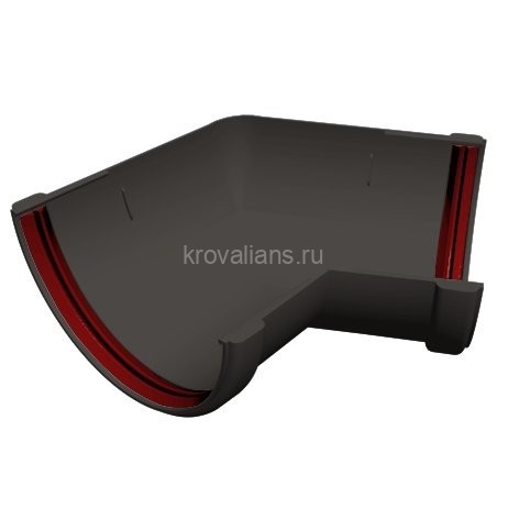 GL Дизайн 135/87 Угол желоба 135 град. 135 ПВХ Grand Line графит (RAL 7024)