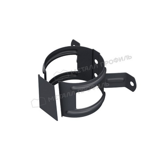 Держатель трубы (на дерево) МЕТАЛЛ ПРОФИЛЬ Foramina PUR 125/100 RAL 7024, серый графит