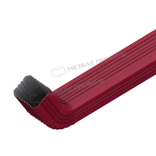 Труба водосточная с коленом МЕТАЛЛ ПРОФИЛЬ БЮДЖЕТ 76х102х3000 Ral 3005