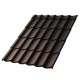 Металлочерепица МеталлПрофиль Ламонтерра (VALORI-20-Dark Brown-0.5) /1 кв.м./