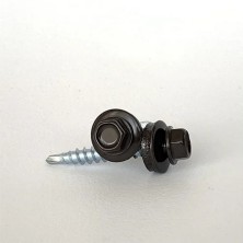 HomePro Саморез кровельный 4,8х35 RAL 8019 (250шт/уп) сверло №1