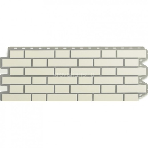 Панель Клинкерный Кирпич БЕЛЫЙ Альта-Профиль (1,220 *0,440м*0,017) 0,48м2 10шт/уп