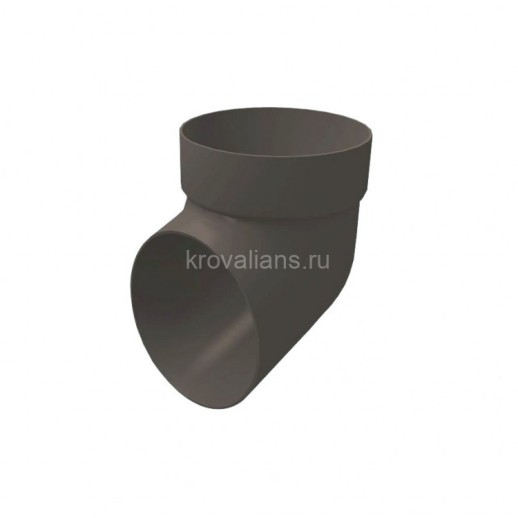 GL Standart 120/87 Колено сливное ПВХ Grand Line графит (RAL 7024) (30 шт./уп.)