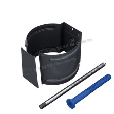 Держатель трубы (на кирпич) МЕТАЛЛ ПРОФИЛЬ Foramina PUR 125/100 RAL 7024, серый графит