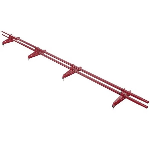 Снегозадержатель трубчатый овальный d40*20 мм, 4 опоры красный RAL3009