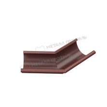 Угол желоба наружный 135 градусов МЕТАЛЛ ПРОФИЛЬ Foramina PUR 125/100 RR 32, коричневый