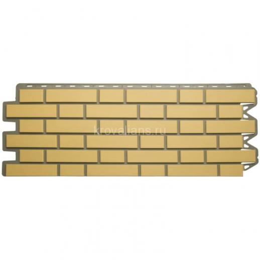 Панель Клинкерный Кирпич ЖЕЛТЫЙ Альта-Профиль (1,220 *0,440м*0,017) 0,48м2 10шт/уп