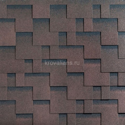 Гибкая черепица Katepal (Катепал) Rocky (Спелый каштан) /1 кв.м/