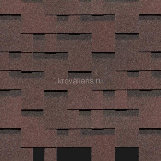 Гибкая черепица Docke Pie (Деке Пай) Premium Генуя (Зрелый каштан) /1 кв.м. /