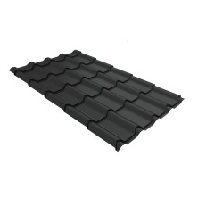Металлочерепица кредо 0,5 Satin Matt TX RAL 7016 антрацитово-серый