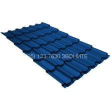 Металлочерепица квинта плюс GL 0,5 Satin RAL 5005 сигнальный синий