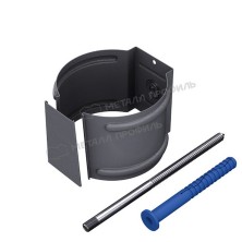 Держатель трубы (на кирпич) МЕТАЛЛ ПРОФИЛЬ Foramina Freeze 125/100 Grey