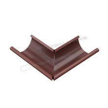 Угол желоба наружный МЕТАЛЛ ПРОФИЛЬ Foramina PUR 150/100 RR32, коричневый