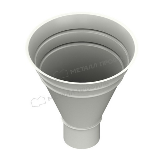 Воронка водосборная МЕТАЛЛ ПРОФИЛЬ Foramina PUR 125/100 RAL 9010, белый
