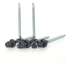 HomePro Саморез кровельный 4,8х70 RAL 7024 (100шт/уп) сверло №1