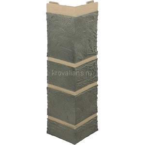 Угол наружный Камень СЕРЫЙ  (0,470м х 0,110м х0,025м) Альта Профиль 10шт/уп