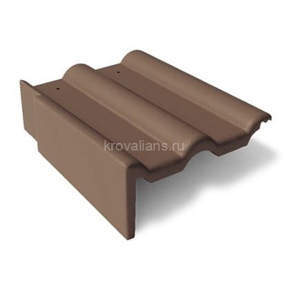 BRAAS Боковая черепица Франкфурт Левая, т.-коричневый 15 шт/паллет