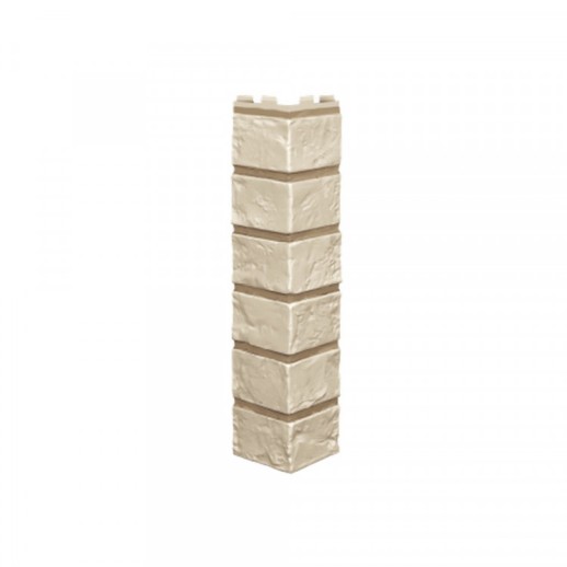 ТехноНИКОЛЬ, Угол наружный ОПТИМА, Кирпич, слоновая кость 4шт/упак