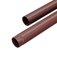 Труба водосточная МЕТАЛЛ ПРОФИЛЬ Foramina PUR 125/100 2м RR 32, коричневый