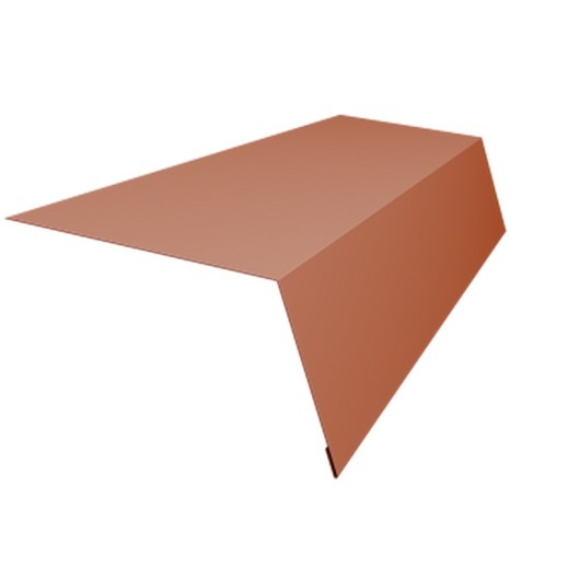 Планка карнизная 100х65 0,5 Satin с пленкой RAL 8004 терракота (2м)