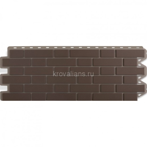 Панель Клинкерный Кирпич КОРИЧНЕВЫЙ Альта-Профиль (1,220 *0,440м*0,017) 0,48м2 10шт/уп