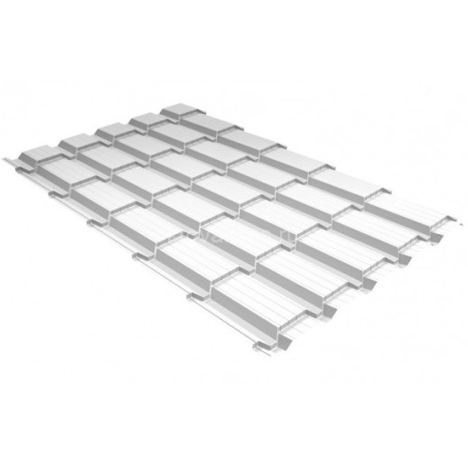 Металлочерепица Верховье Grand Line (Гранд Лайн) квадро 0,45 Drap RAL 9003 /1 кв.м./