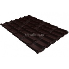 Металлочерепица классик Grand Line (Гранд Лайн) 0,5 Satin RAL 8017 /1 кв.м./