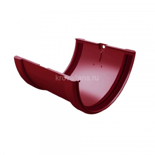 GL Дизайн 135/87 Соединитель желобов 135 ПВХ Grand Line бордо (RAL 3005)