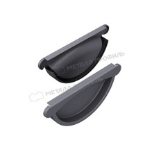 Заглушка желоба МЕТАЛЛ ПРОФИЛЬ Foramina Freeze 125/100 Grey