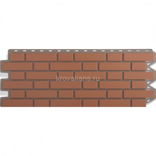 Панель Клинкерный Кирпич КРАСНЫЙ Альта-Профиль (1,220 *0,440м*0,017) 0,48м2 10шт/уп