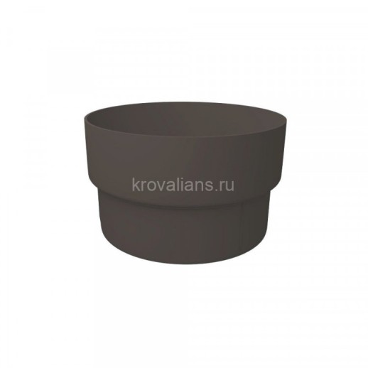 GL Standart 120/87 Муфта трубы соединительная ПВХ Grand Line графит (RAL 7024) (48 шт./уп.)