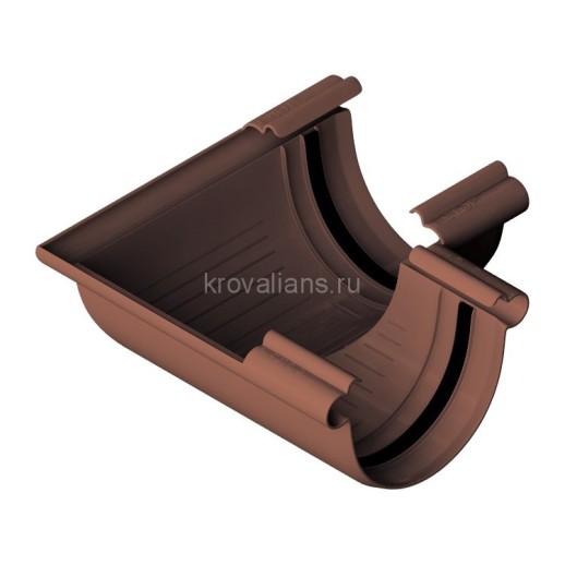 ЭЛИТ Угол желоба 90°, коричневый