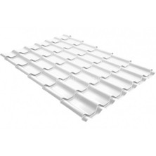 Металлочерепица классик Grand Line (Гранд Лайн) 0,5 Satin RAL 9003 /1 кв.м./