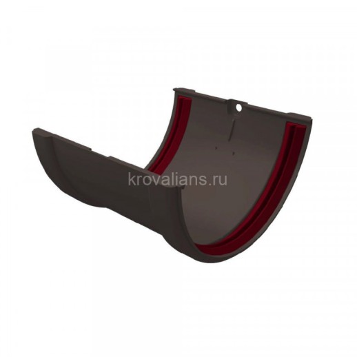 GL Standart 120/87 Соединитель желобов ПВХ Grand Line графит (RAL 7024) (48 шт./уп.)