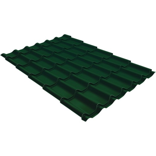 Металлочерепица классик 0,5 Satin Matt TX RAL 6005 зеленый мох
