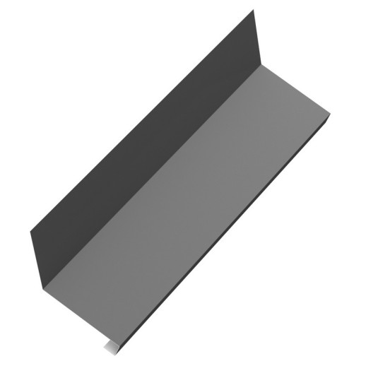 Планка примыкания нижнего к трубе AQUACLICK 150х200х35х30х2000 PE 0,5 мм Zn140 RAL7024