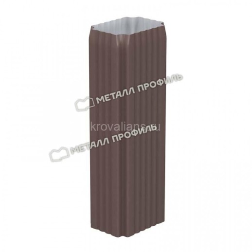 МП Бюджет Труба водосточная 76х102х3000 с коленом, 8017