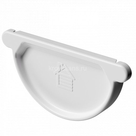 Docke STAL PREMIUM 125/90 мм Заглушка желоба Пломбир RAL9010 40шт/упак