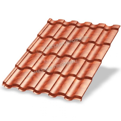 Металлочерепица МеталлПрофиль Монтекристо-S (CLOUDY-02-Anticato-0.5) /1 кв.м./