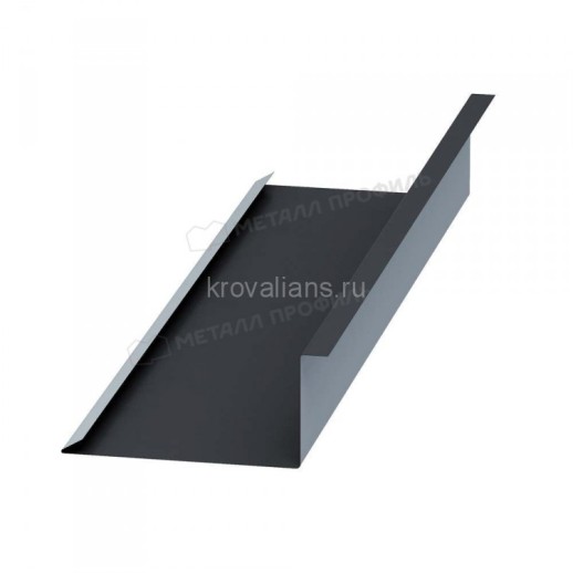 МеталлПрофиль Планка примыкания нижняя 250х122х2000 NormanMP (Полиэстер-01-7024-0.5) /1 шт/