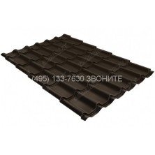 Металлочерепица классик 0,5 Satin RR 32 темно-коричневый