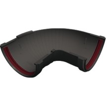 Угол желоба составной 90-150 град. Standart 120/87 Grand Line (Гранд Лайн) Графит 1 шт