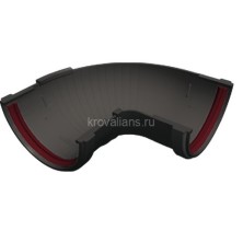 GL Standart 120/87 Угол желоба составной 90-150 град. ПВХ Grand Line графит (RAL 7024) (18 шт./уп.)