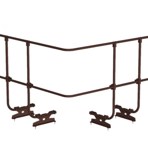 Угол соединения для трубы ограждения не оц. Borge, (8017)