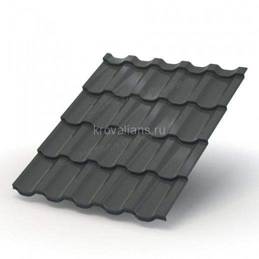 Металлочерепица МеталлПрофиль Трамонтана-SL (PURETAN-20-RR23-0.5) /1 кв.м/